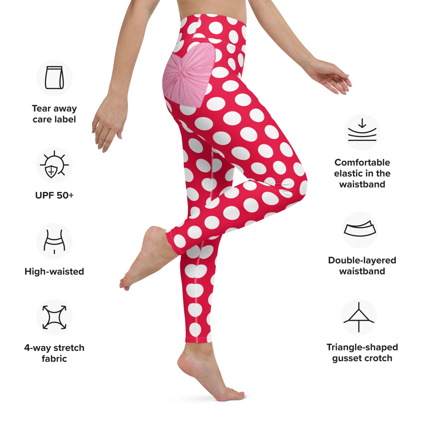 Red Hot Polka Dot Yoga Leggings