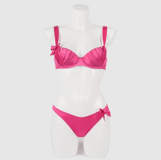 Chocolate Box PINK Hand Pleated Bra