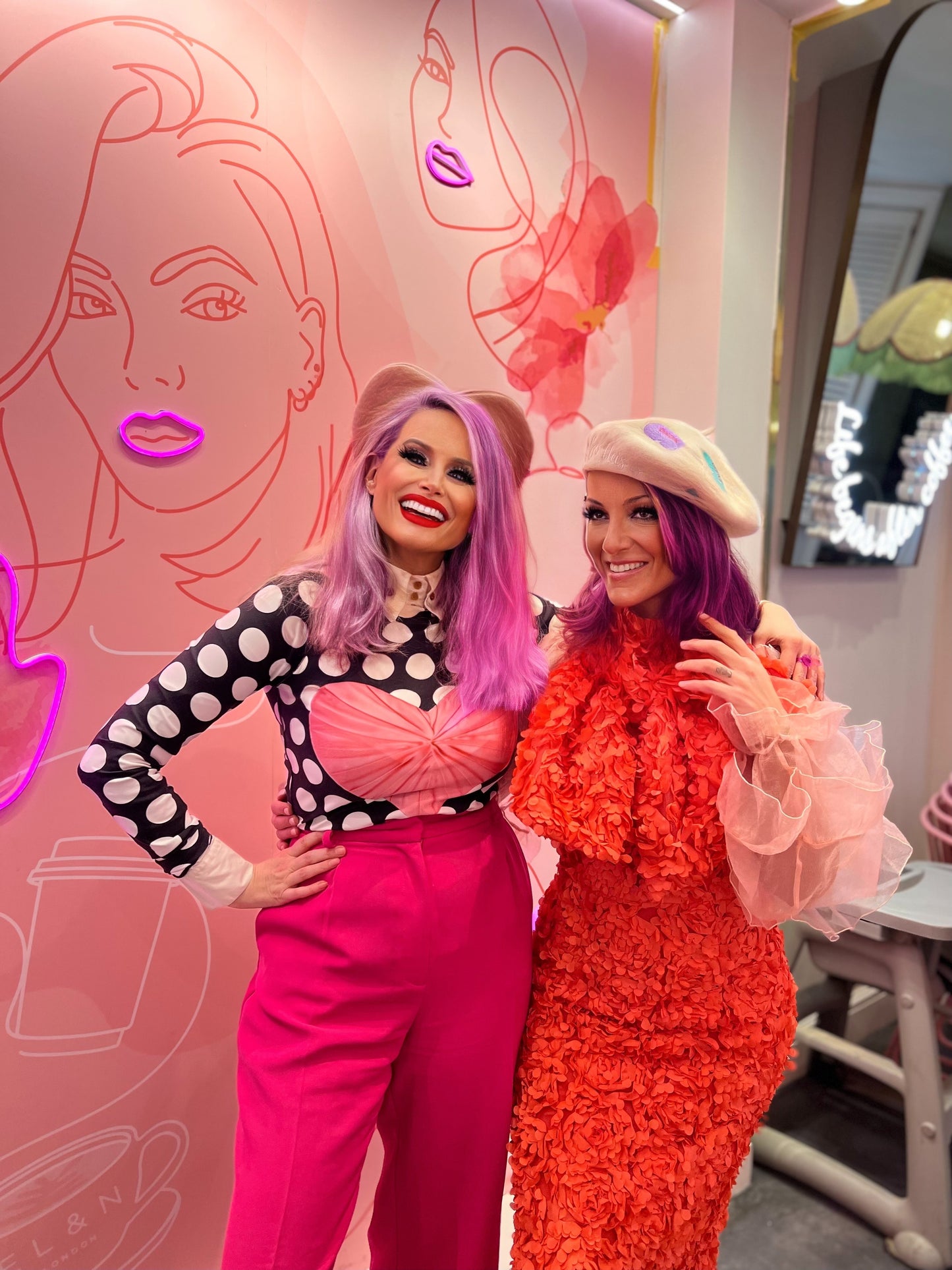 Les Polka Dots Black Long Sleeve Top/Rash Guard