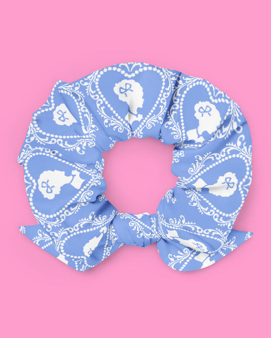 Blue Cameo Eco Scrunchie