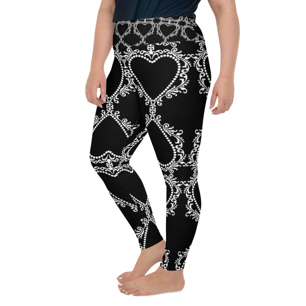 Cameo Curve Leggings Leggings White on Black
