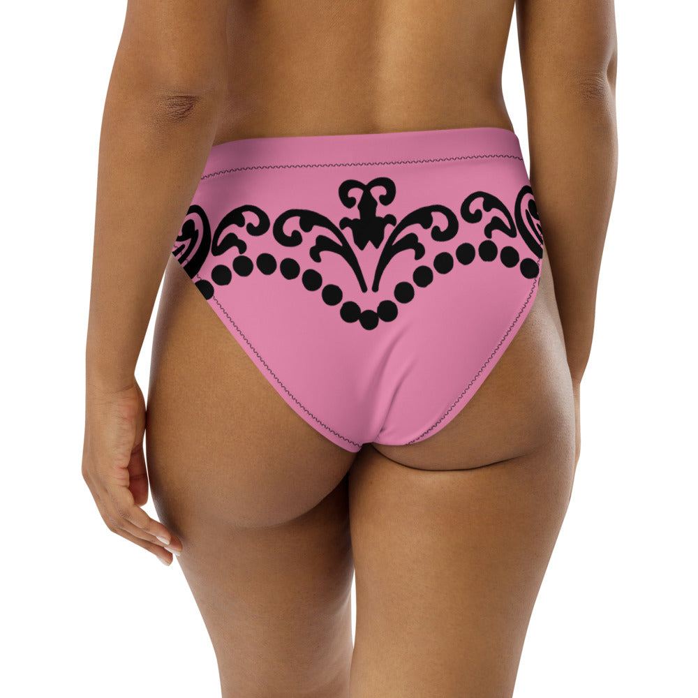 Cameo Candy Pink Eco High Waisted Bikini Bottom