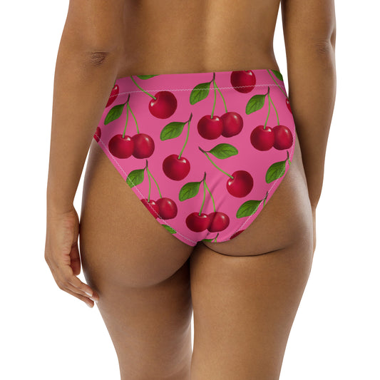 Mon Cherie Candy Pink Eco High Waisted Bikini Bottom
