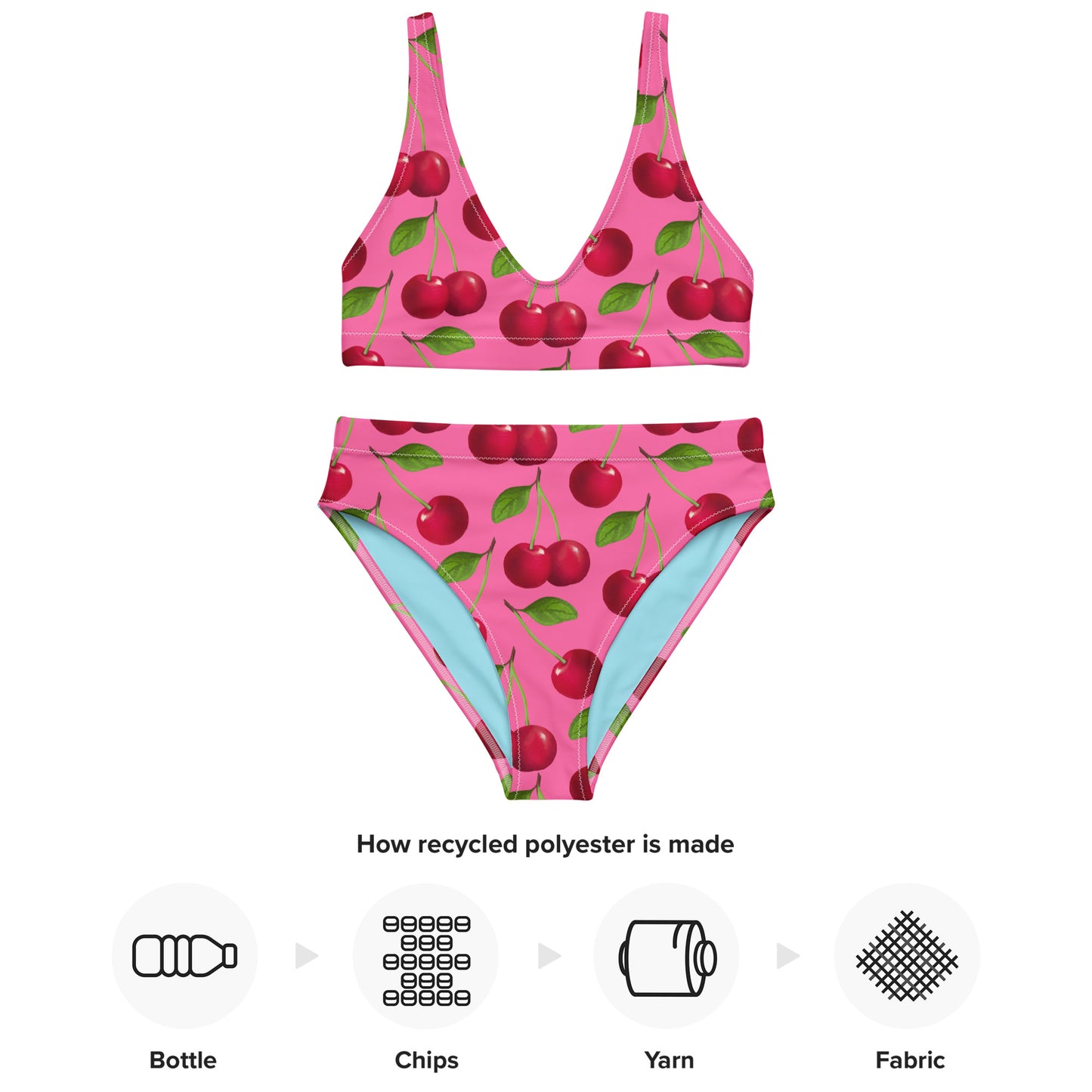 Mon Cherie Candy Pink Eco High Waisted Bikini