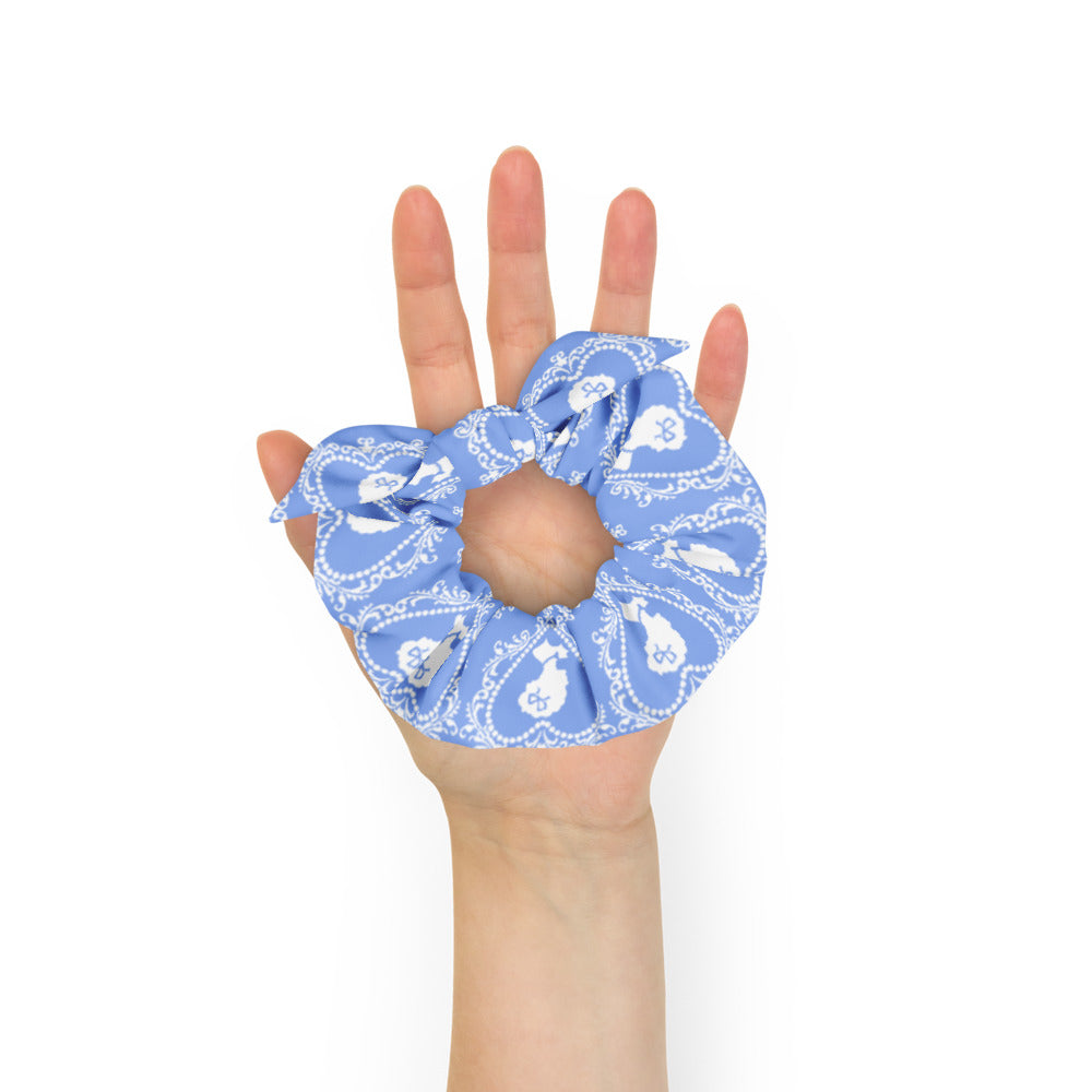 Blue Cameo Eco Scrunchie