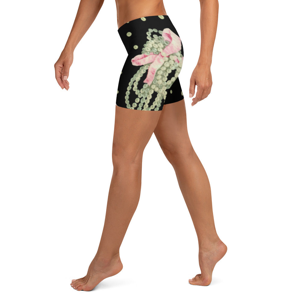 Vintage Pearl Statement Black Hot Pant Shortie