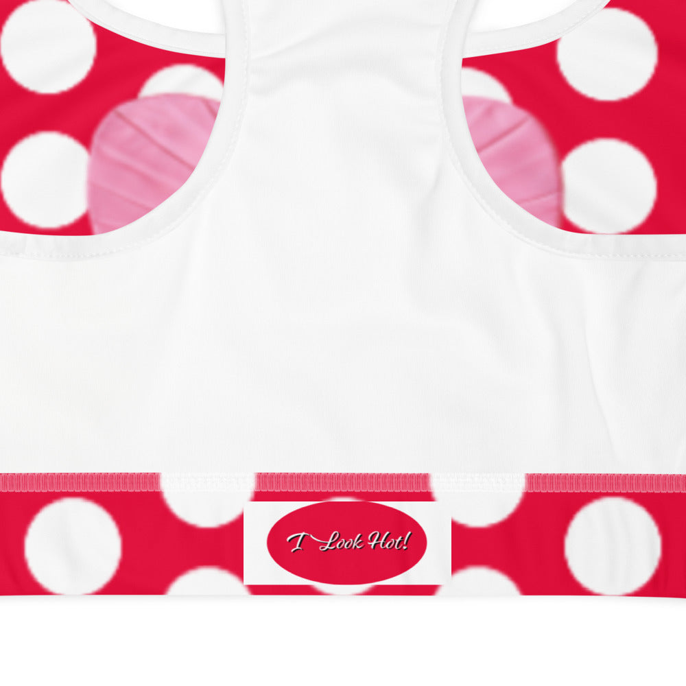 Red Hot Polka Dot Sports Bralette