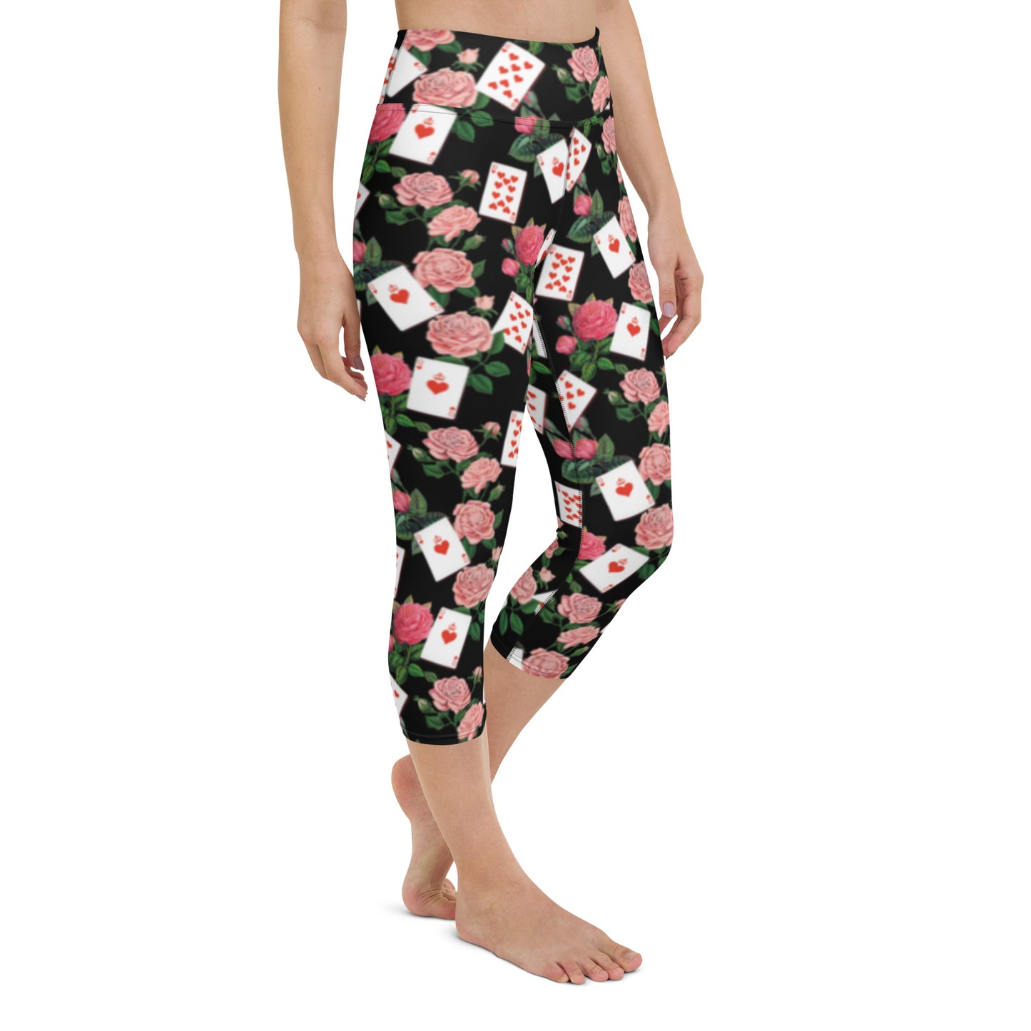 Queen of Coeurs et Fleurs Yoga Capri Leggings