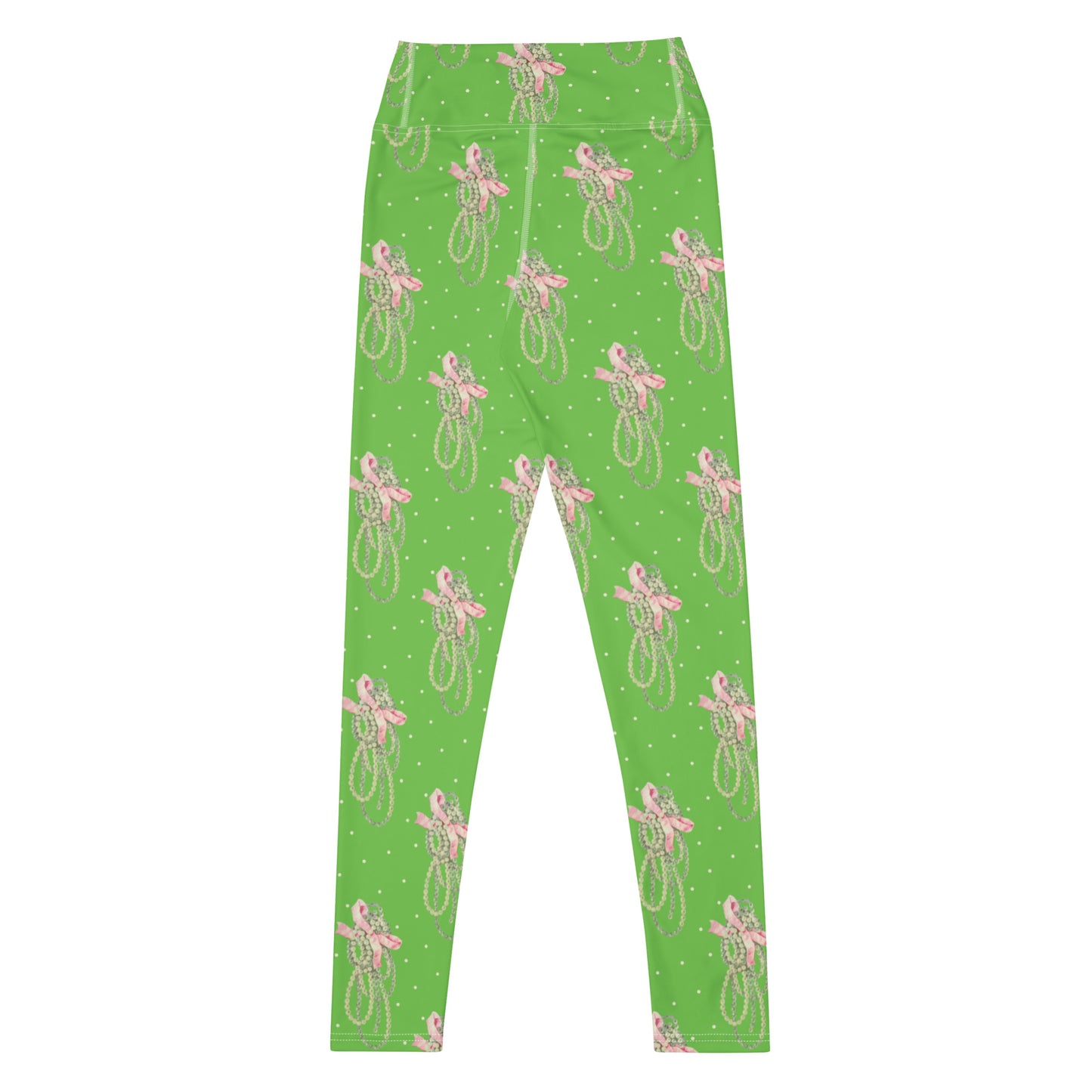 Vintage Pearl Apple Green Yoga Leggings