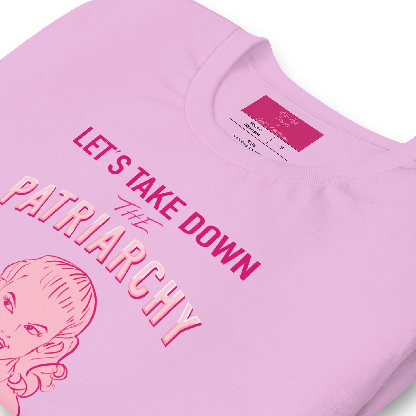 Lets Take Down The Patriarchy Tee in Lilac or Light Blue