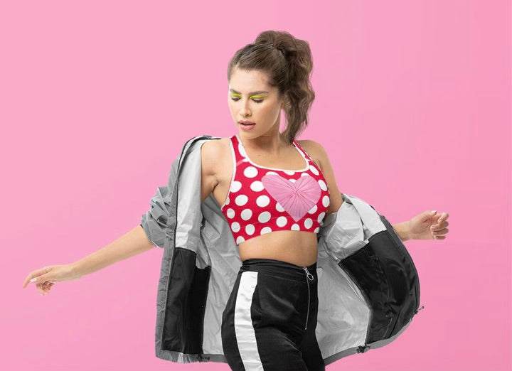 Red Hot Polka Dot Sports Bralette