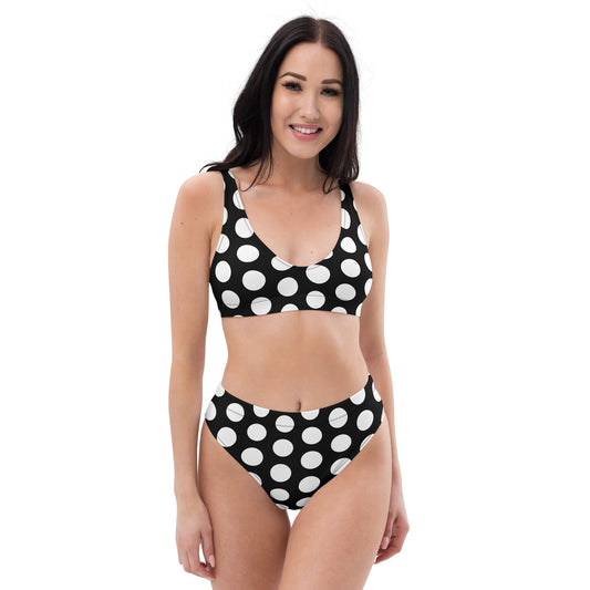 Les Polka Dots Recycled high-waisted bikini