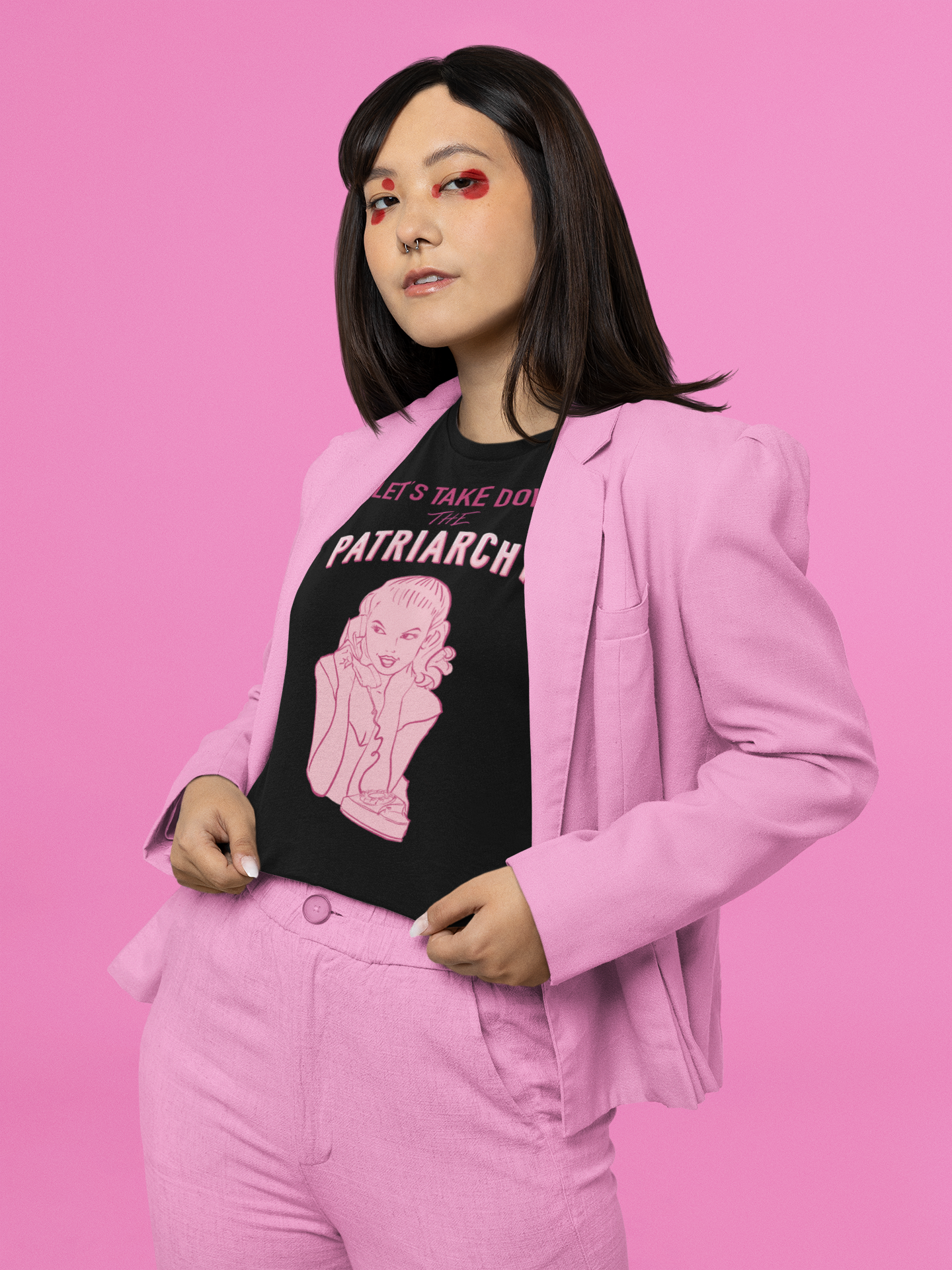 Lets Take Down The Patriarchy Tee in Black or White