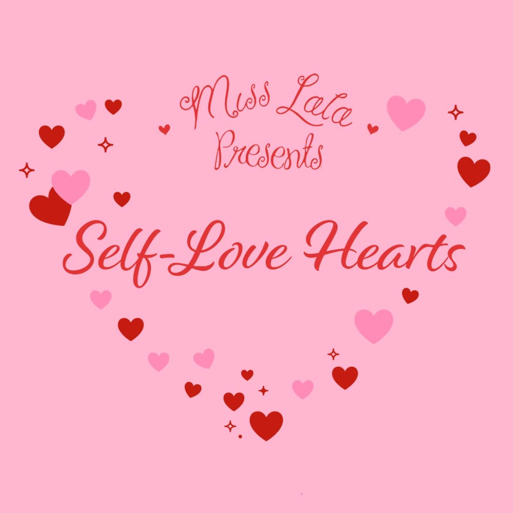 Self-Love Hearts All Over Print Sweatshirt