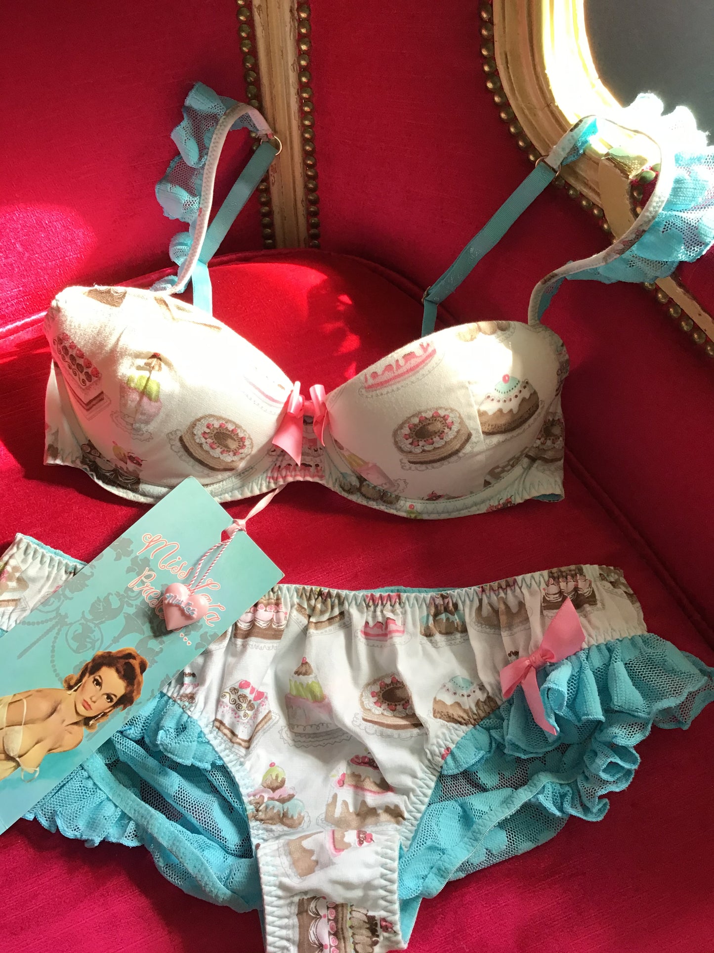 Les Patisseries De Lala BLUE Cotton Lined Bra