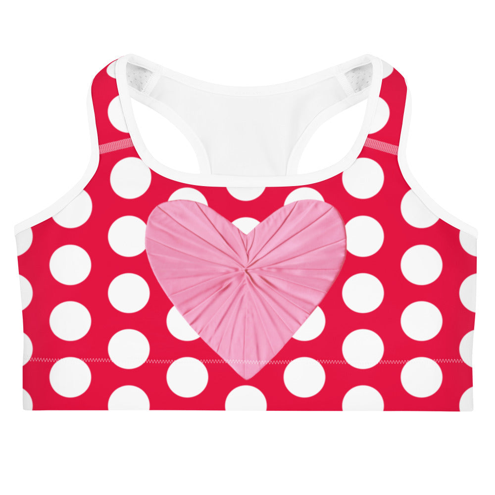 Red Hot Polka Dot Sports Bralette