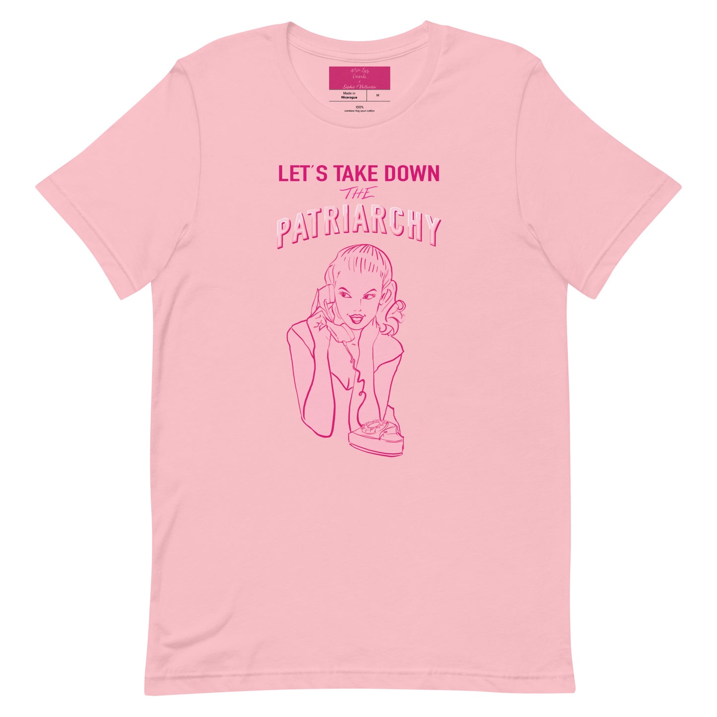 Lets Take Down The Patriarchy Tee in Pink or Ocean Blue
