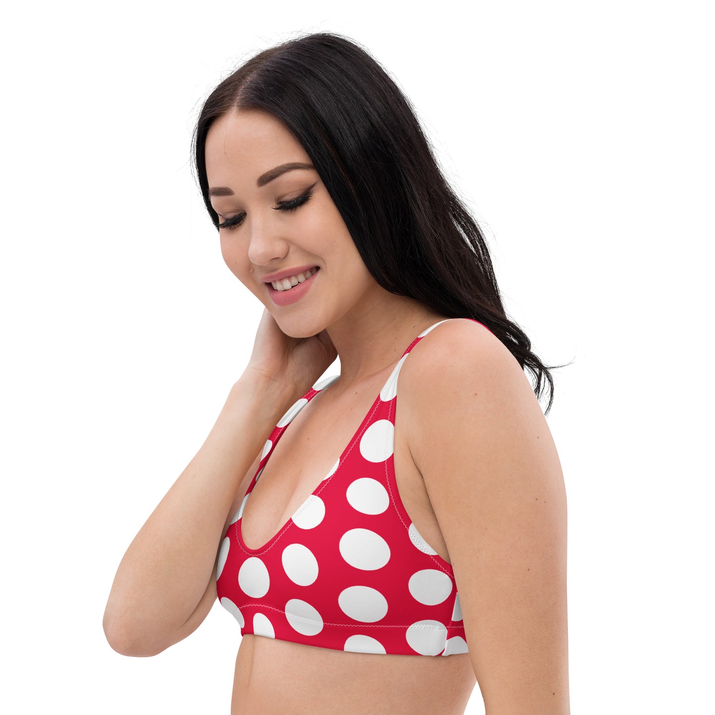 Red Hot Polka Dot Eco Bikini Top