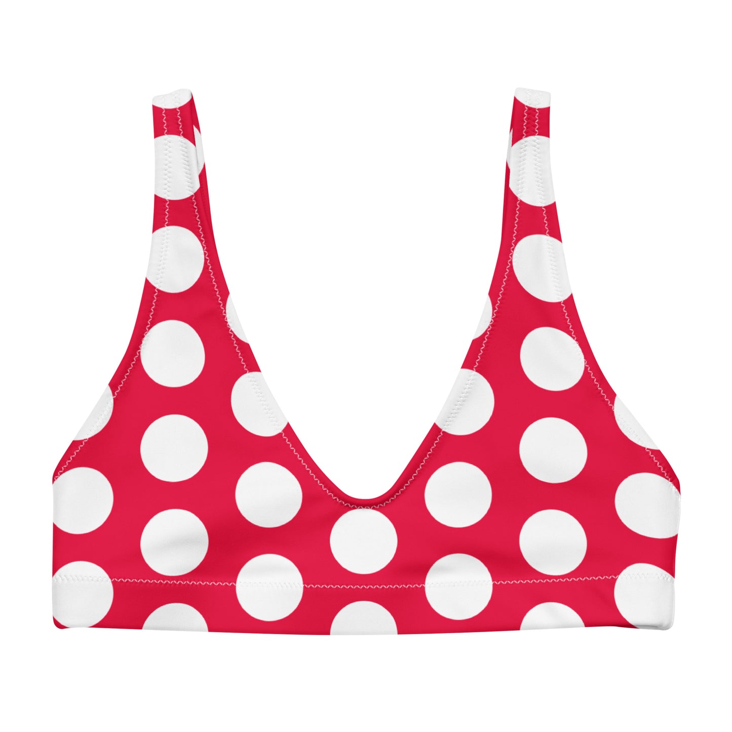 Red Hot Polka Dot Eco Bikini Top