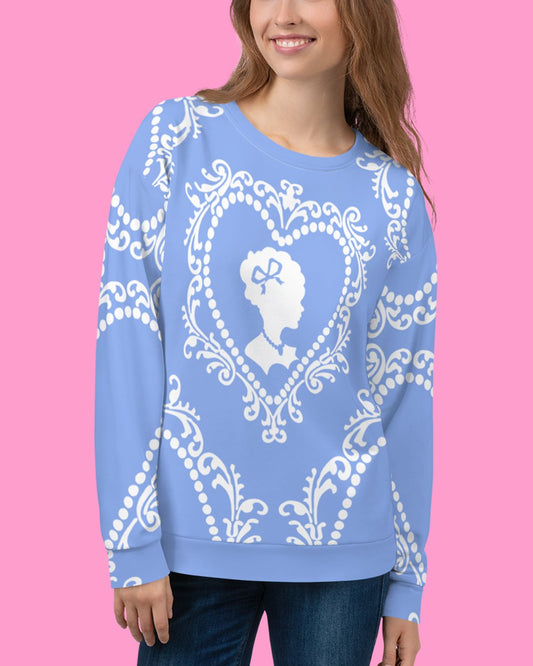 Cameo Sweatshirt in Porcelain Blue