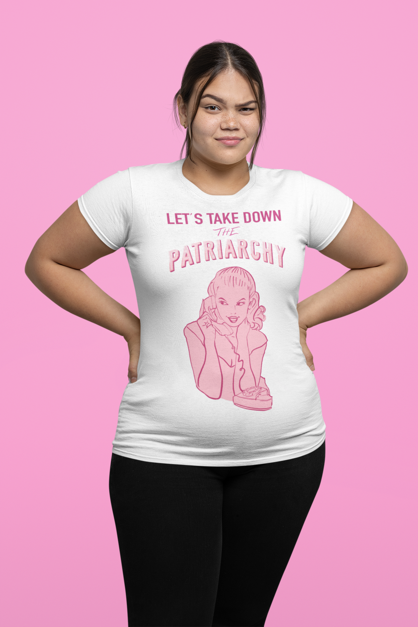 Lets Take Down The Patriarchy Tee in Black or White