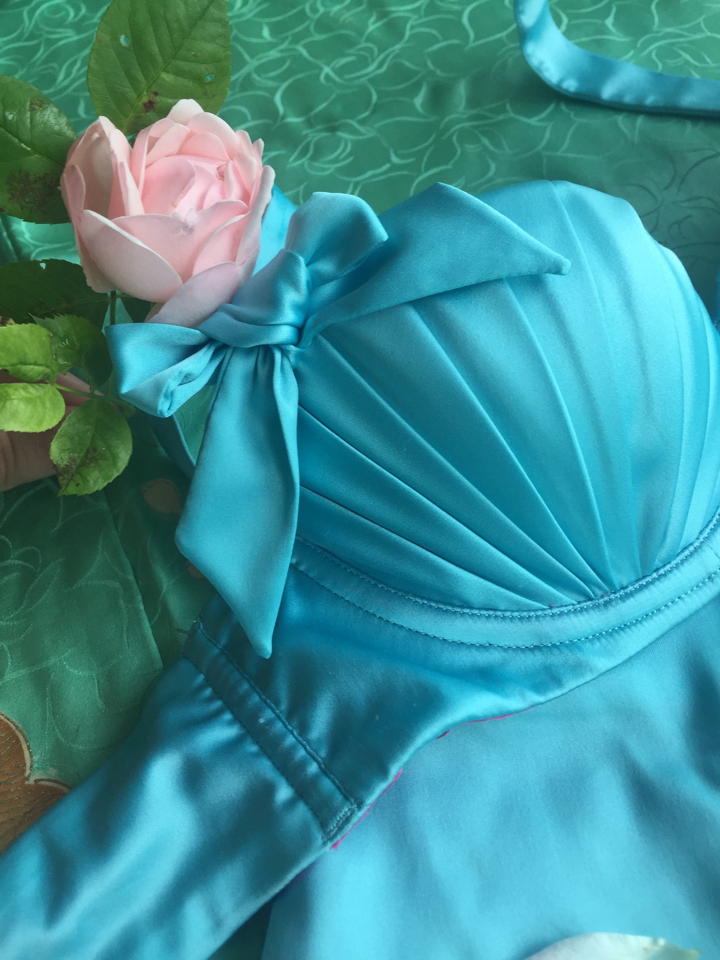Chocolate Box BLUE Hand-Pleated Bra