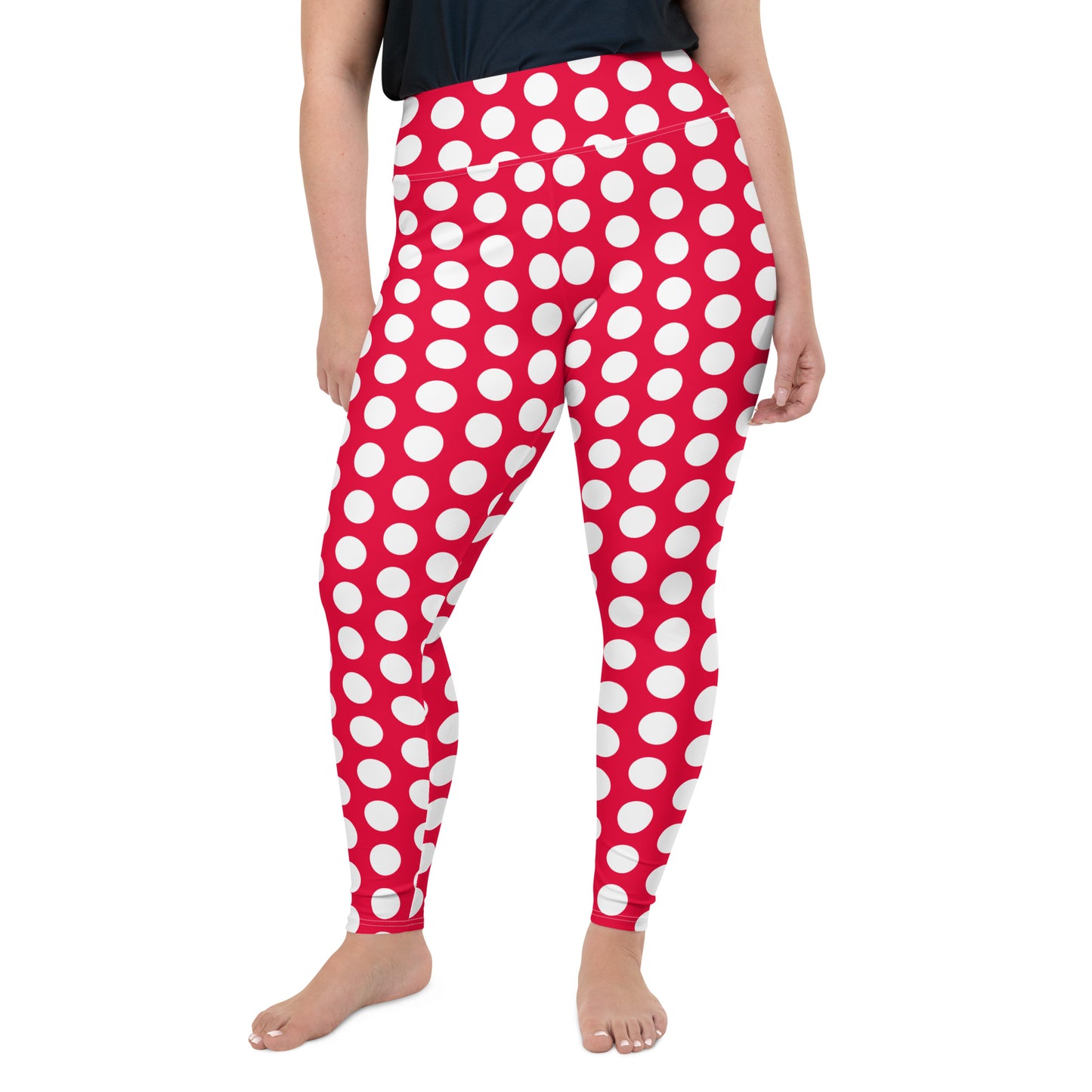 Red Hot Polka Dot Curve Plus Size Leggings