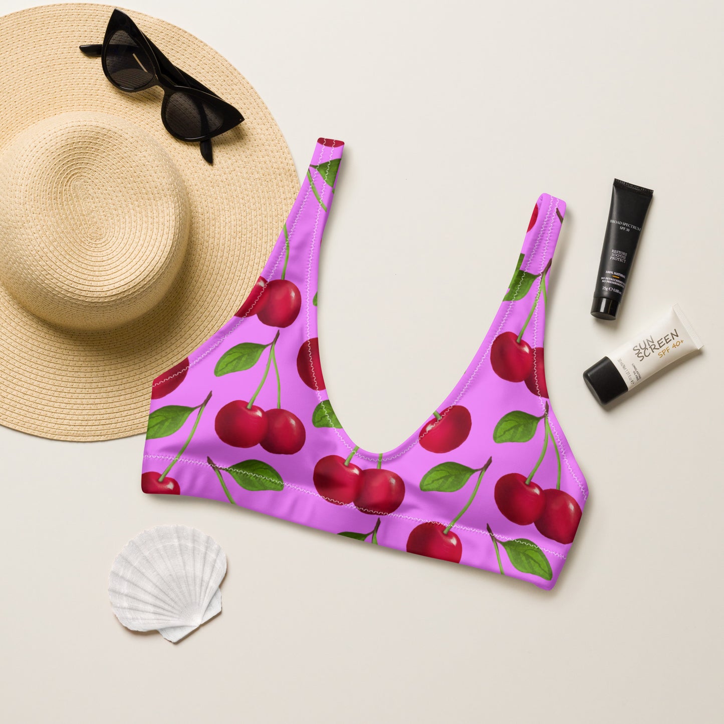 Mon Cheri Lilac Eco padded bikini top