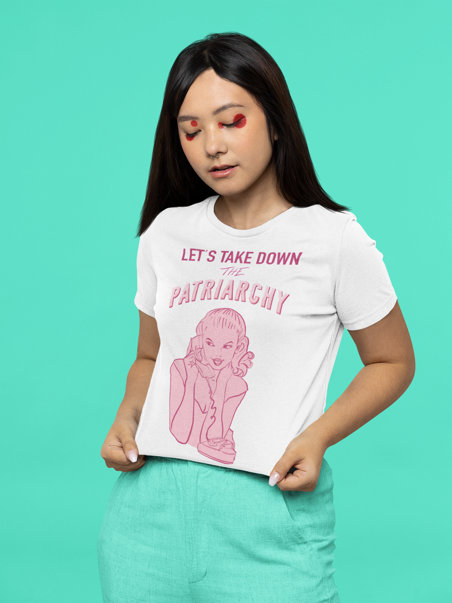 Lets Take Down The Patriarchy Tee in Black or White