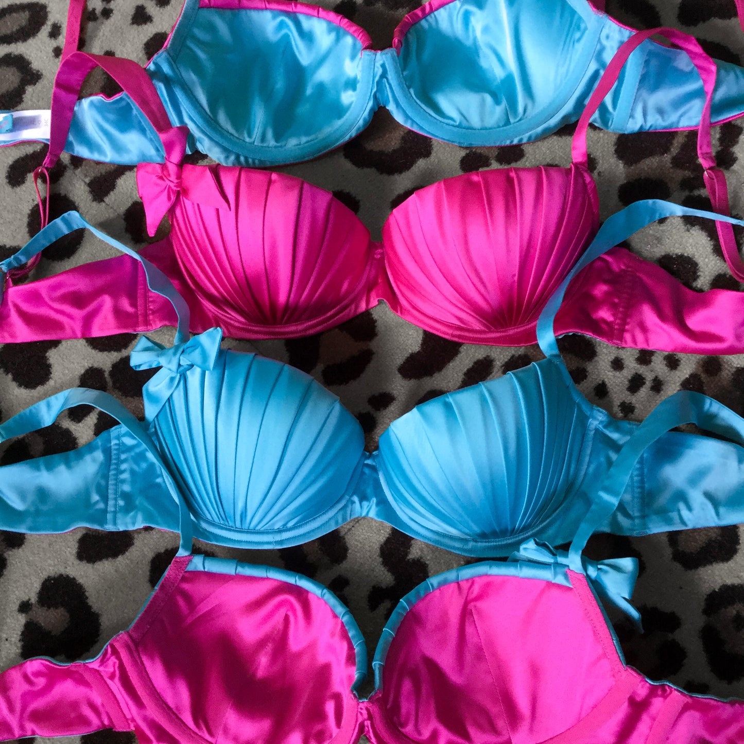 Chocolate Box PINK Hand Pleated Bra