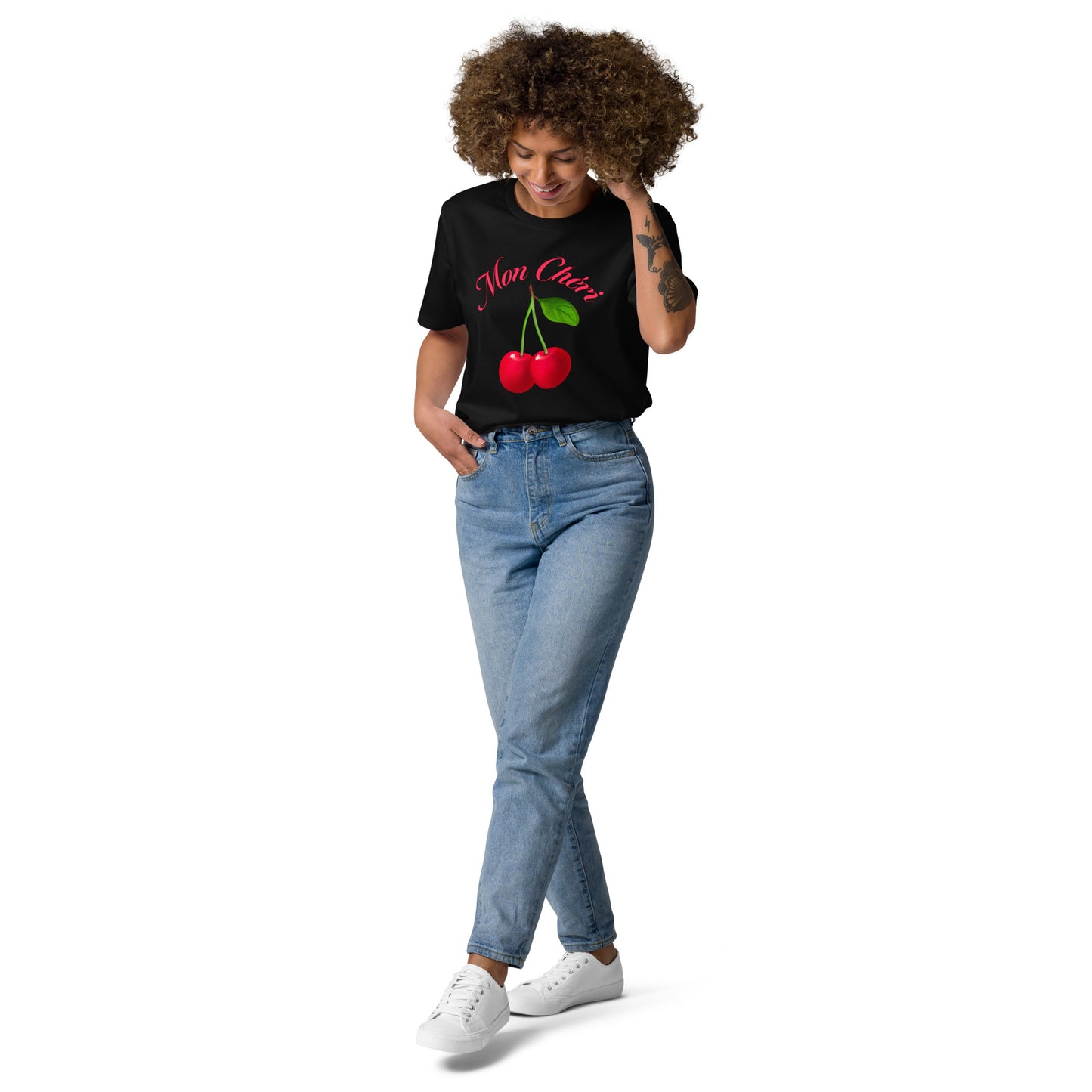 Mon Cheri Black Unisex Organic Cotton T-shirt